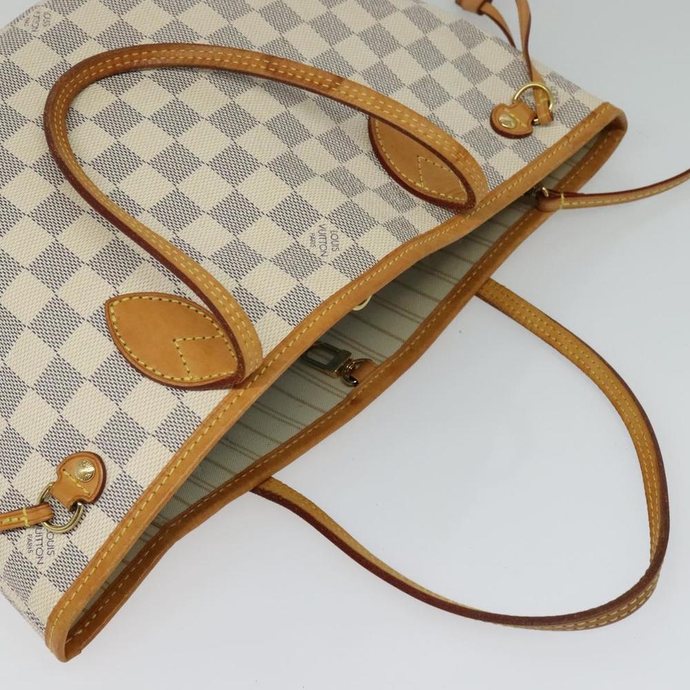 LOUIS VUITTON Damier Azur Neverfull PM Tote Bag N41362 LV Auth 120593 - Picture 6 of 16
